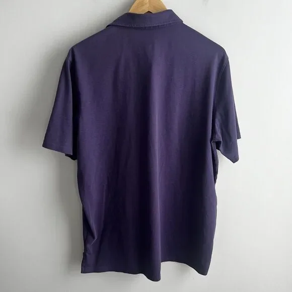 Greyson Golf Polo Shirt Mens XL Purple Short Sleeve Collared Shirt Logo Stretch - Picture 3 of 7